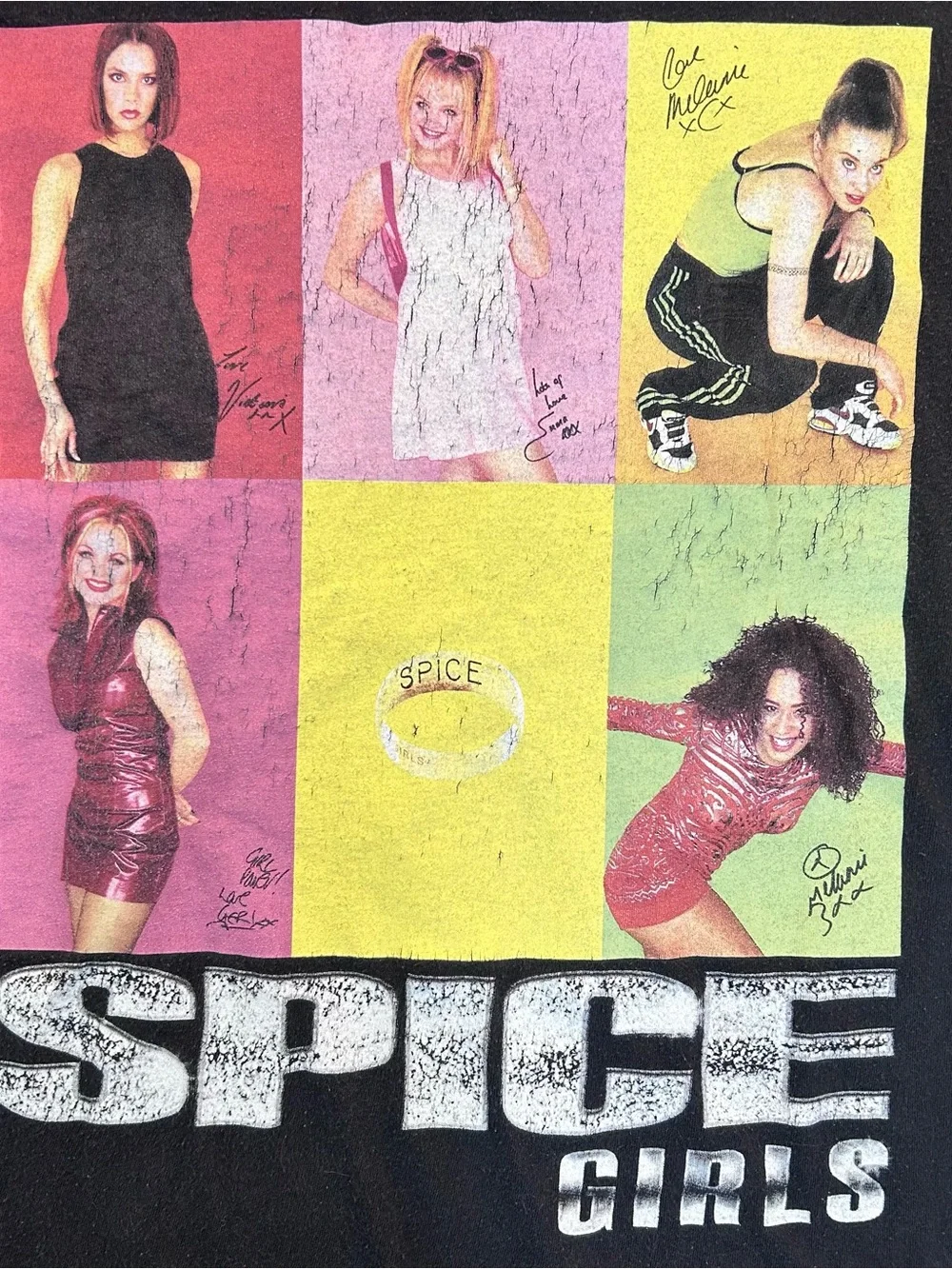 Spice Girls T Shirt S Black Official Bravado 2022 90s Pop Y2K Graphic Band Tee